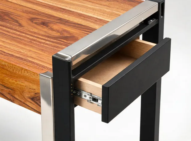 Acacia and metal finish review
