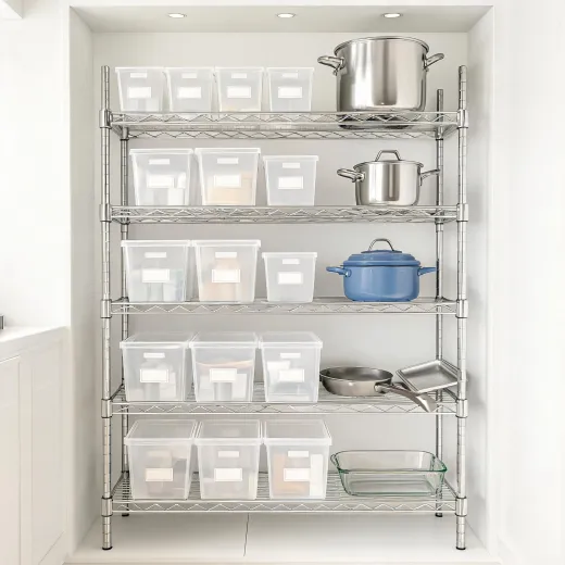 Wire shelving unit