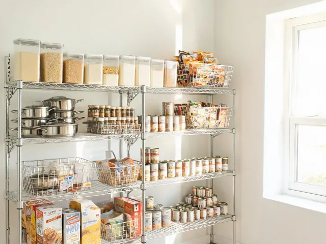 Pantry wire shelving